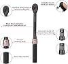 Torque Wrench 3/8 Bike Torque Wrench 5-60nm Torque Wrench Set 11ps with 250mm Extension bar