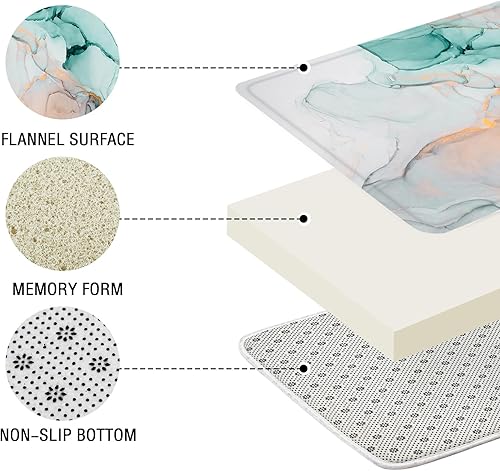 Miniatura 22 de Gibelle Juego de 4 cortinas de ducha de baño con alfombras antideslizantes, cubierta para tapa de inodoro y tapete de baño, juego de decoración