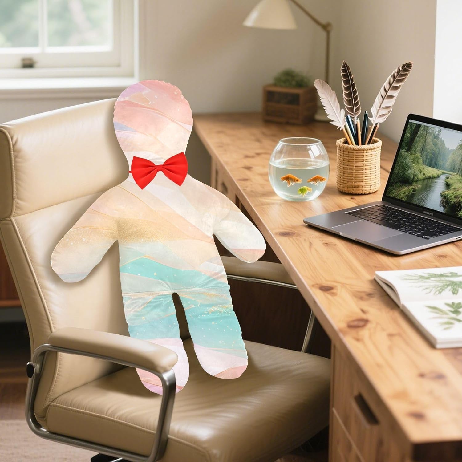 Full Body Pillow Ultra Soft Plush Napping Pillows Loneliness Comfort for Kids White Orange Red