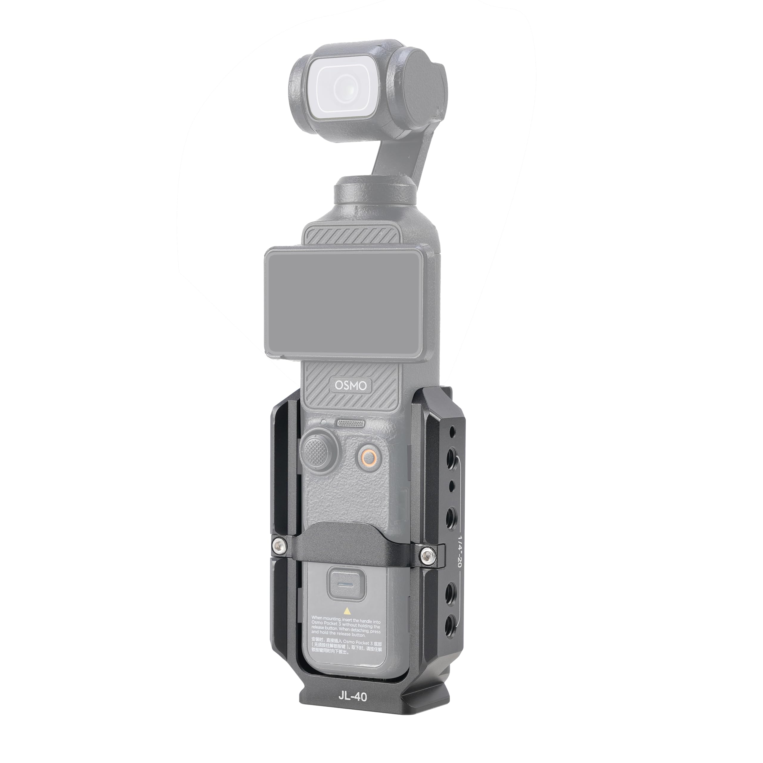 Expansion Adapter Mount Compatible With DJI Osmo Pocket 3, Extended Mounting Bracket Frame With Cold Shoe Mount/ 1/4
