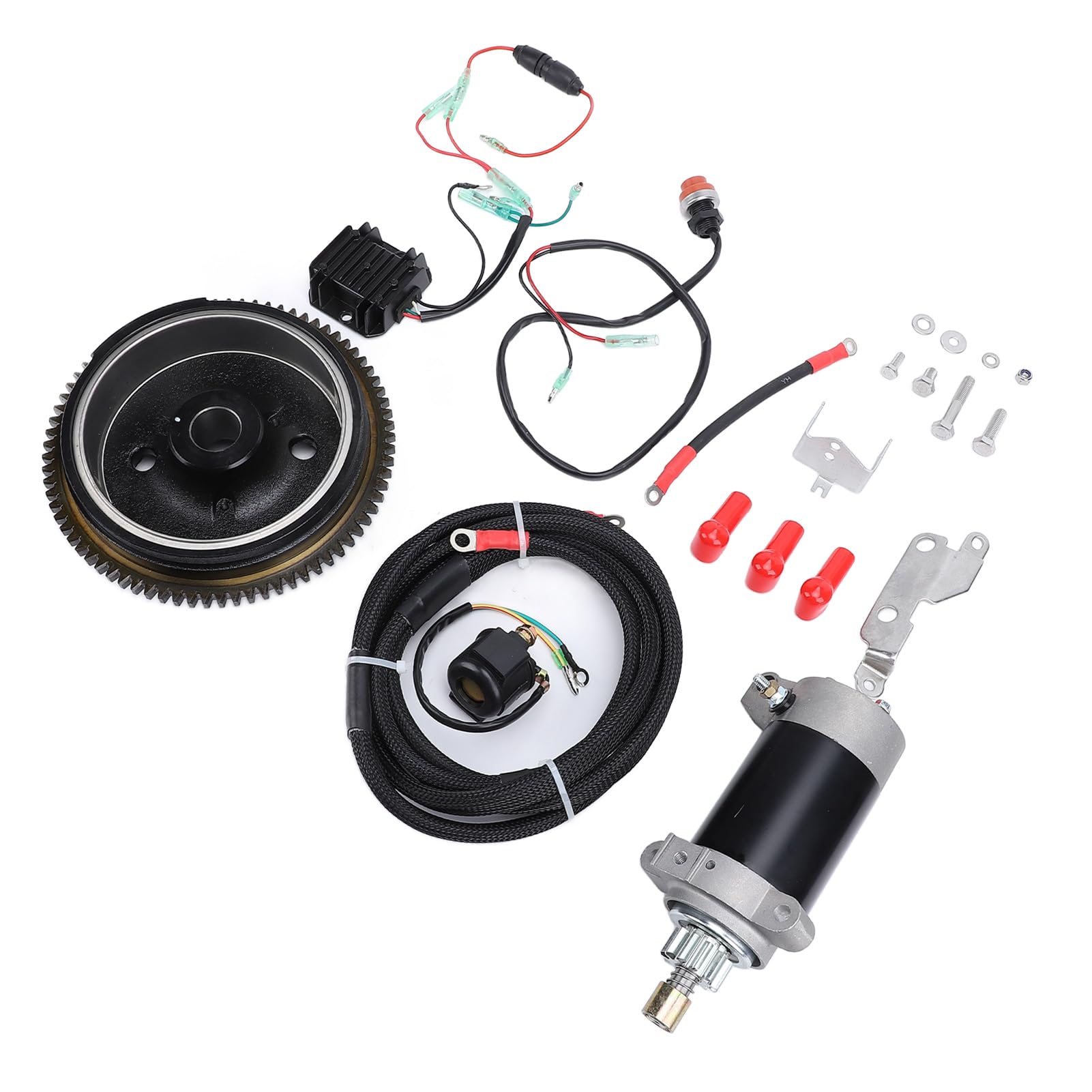Kit di Avviamento Motore Fuoribordo Sostituzione Durevole Dell'avviamento Motore in Alluminio per Fuoribordo a 4 Tempi 20