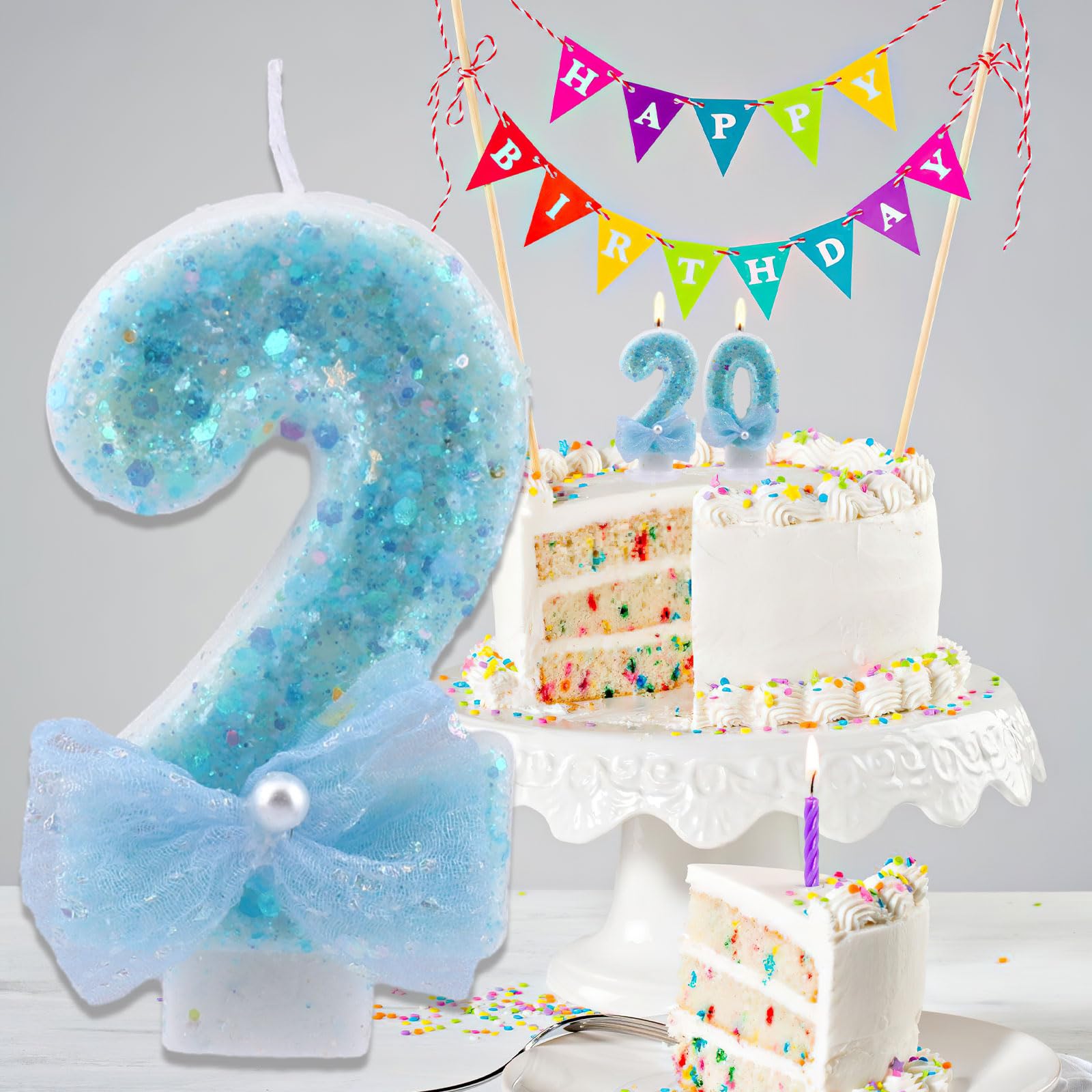 Bougies D'Anniversaire 7,5 Cm-Bougie Scintillante En Forme De