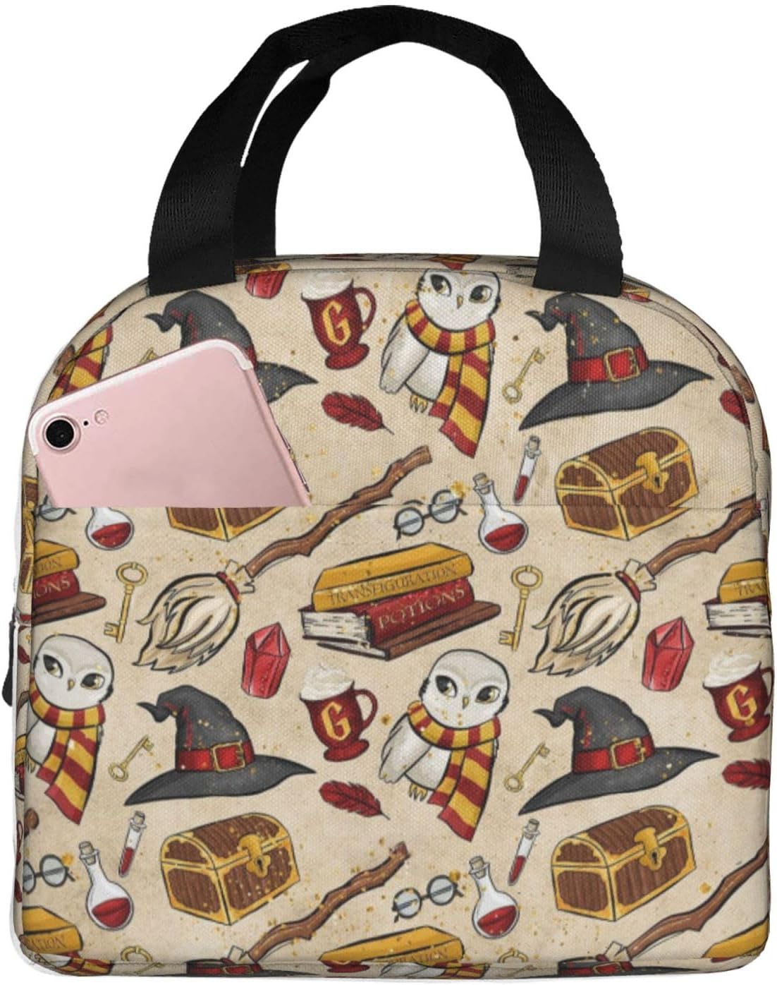 Cartoon Cute Lunch Bag Reusable Portable Lunch Box Picnic Bag Shopping Bag Movie Portable Fruit Rice Bag Snack Storage Bag