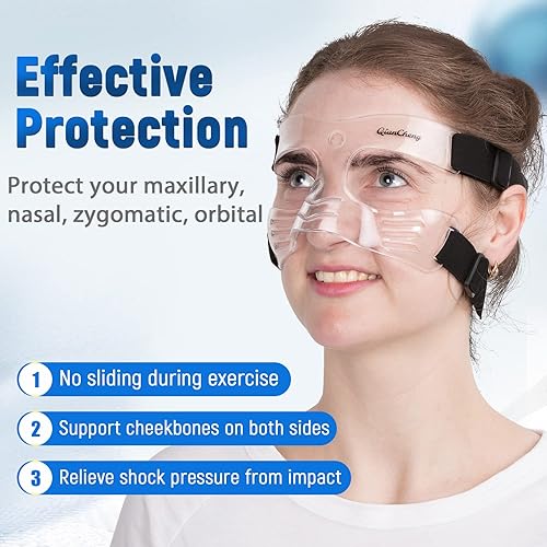 Miniatura 2 de QC-L5-M - Protector facial para nariz rota para mujeres y adolescentes, mascarilla protectora L5, tamaño mediano con relleno, QC-L5-M
