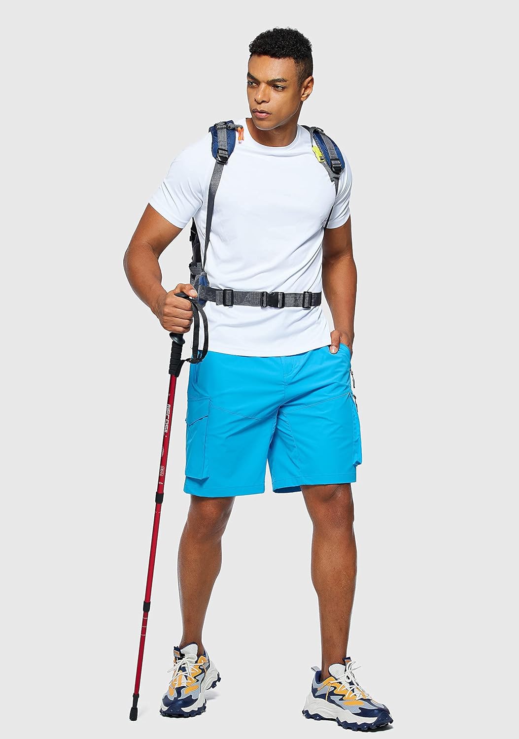 Pudolla Men's Hiking Cargo Shorts Quick Dry Outdoor Travel Shorts for Men with Multi Pocket for Fishing Camping Casual - Image 6