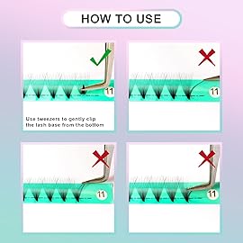 VAVALASH 320 Fans Premade Fans Eyelash Extensions 8D 10D 12D 14D 16D 20D 0.03 0.05 0.07 Thickness C/D Curl Middle Stem Heat Bonded Premade Fans Volume Lash Extensions (320 Fans-14D-0.07-D-11mm)