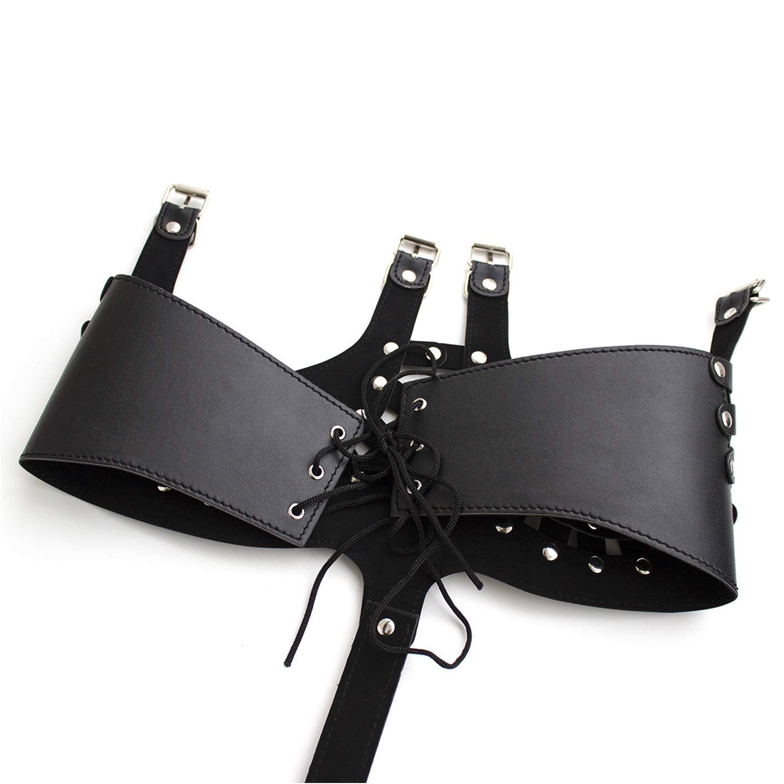 Imbracatura per il corpo Intimo di contenzione - Imbracatura in pelle regolabile Stringa a rete Corpo BDSM Bondage Fetish Erotico Senza seno Schiavo sexy Lingerie Restrizioni attraenti Giocattolo