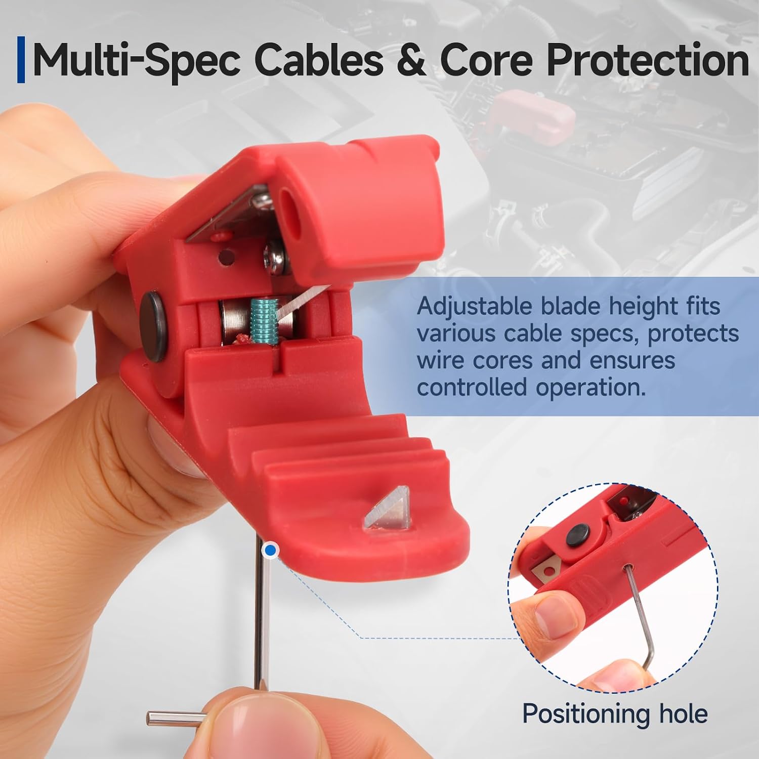 iCrimp Round Cable Stripper for AWG 12 to 4/0 (Pack of 2 Cable Strippers) | Adjustable Cable Jacket Stripper,Wire Stripping Tool