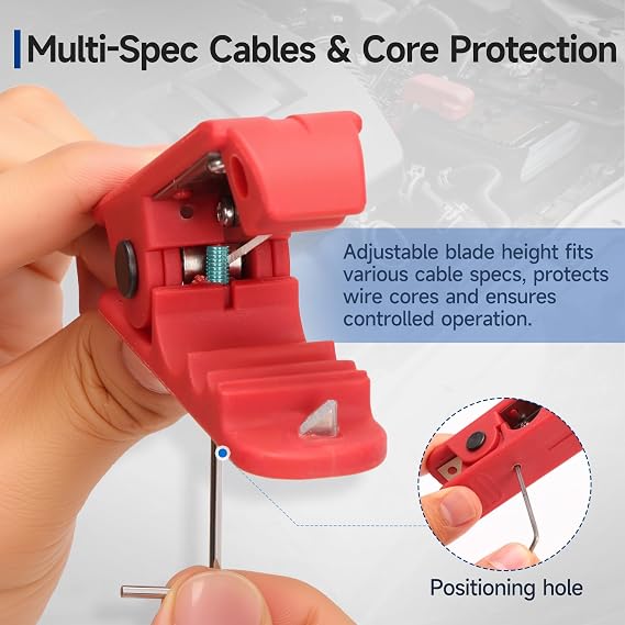 iCrimp Round Cable Stripper for AWG 12 to 4/0, Adjustable Wire Stripper