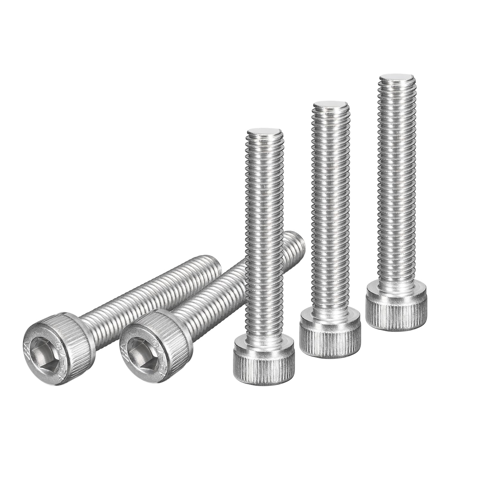 DTGN M8x45mm Socket Head Cap Screws Bolts, 5Pcs 304 Stainless Steel 18-8, Metric Machine Hex Socket Screw, Hex Drive, Bright Finish, UNC Coarse Thread