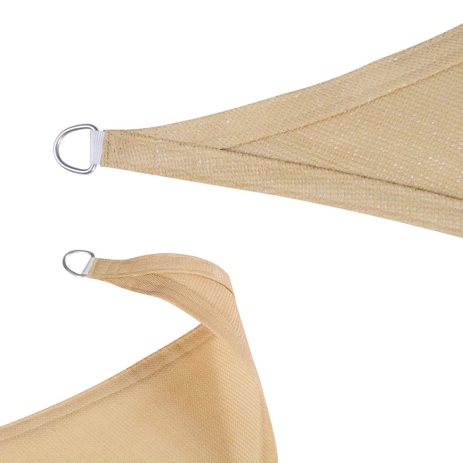 SUNLAX Sun Shade Sail,13'x13'x13' Sand Triangle Canopy Shades for Outdoor Patio Pergola Cover Sunshade Sails UV Blocking Canovas Covers