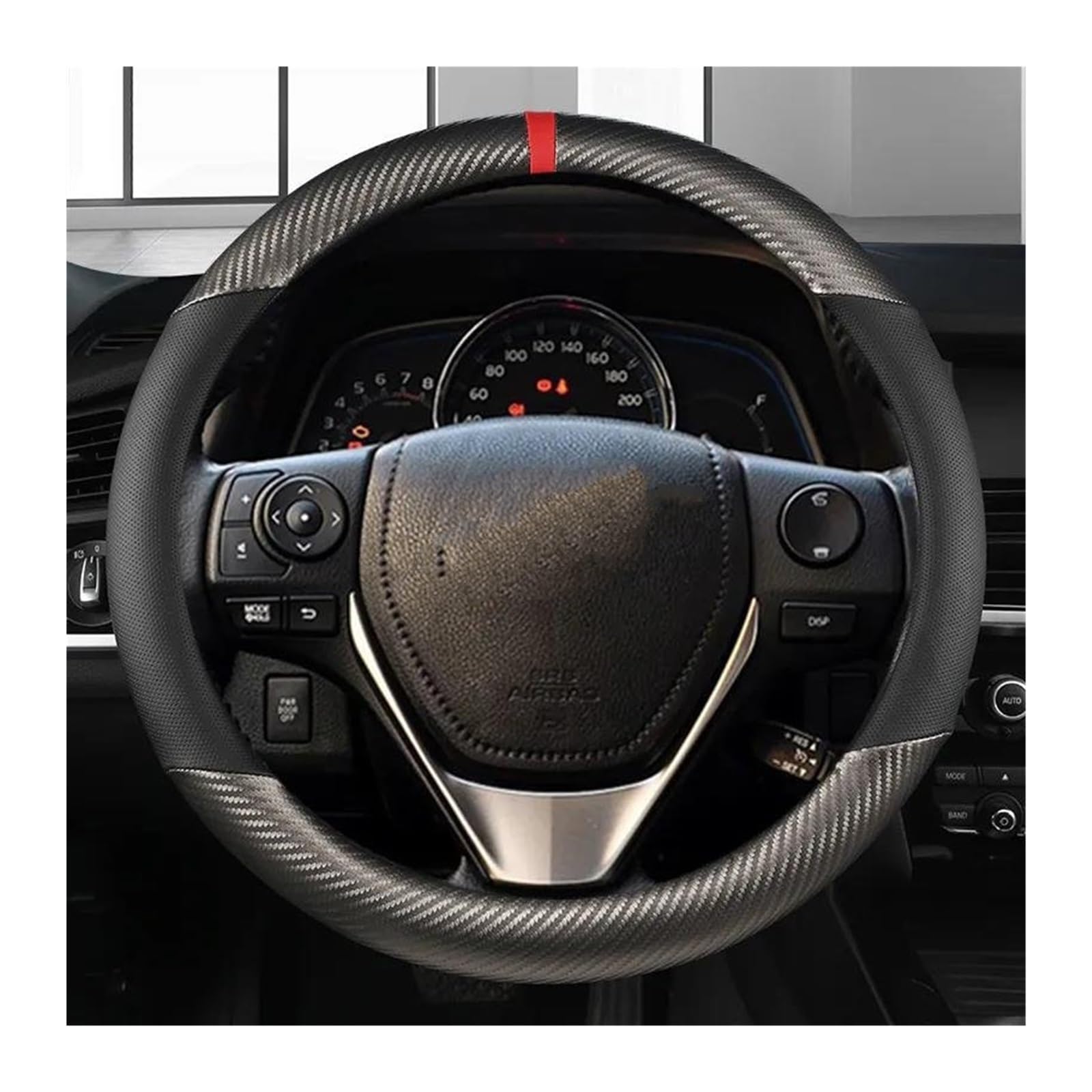 Housse Volant Cuir PU Pour Toyota Auris II (2015-2018) - Antidérapante, Protection UV - Couleur E/Grey