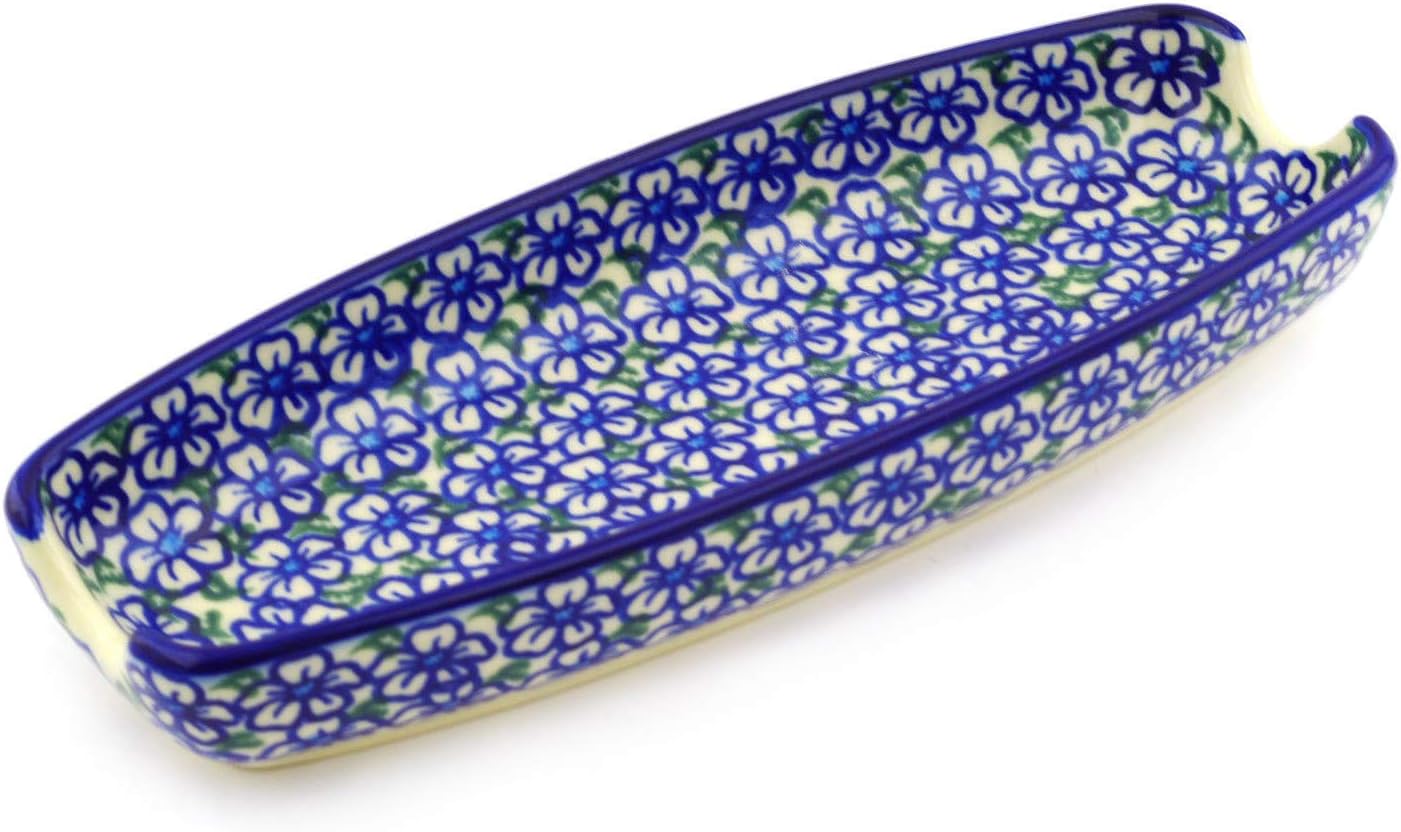Polmedia Polish Pottery Corn Tray - Fields Of Glory Pattern Handmade in Boleslawiec Poland by Ceramika Bona + Certificate of Authenticity