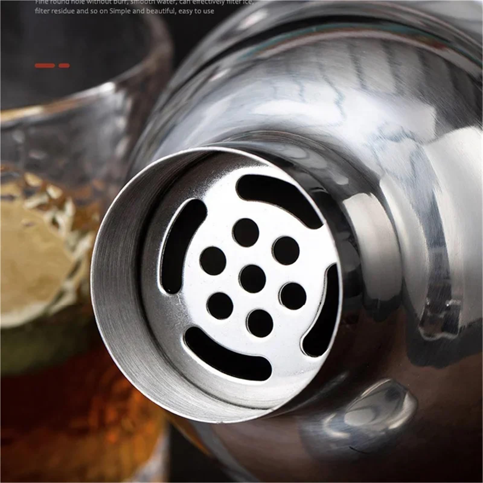 Cocktail-Shaker Edelstahl Cocktail Shaker Mixer Wein Martini Shaker Wein Shaker Boston Barkeeper Drink Bar Zubehör Werkzeuge Cocktail Set(550ML)
