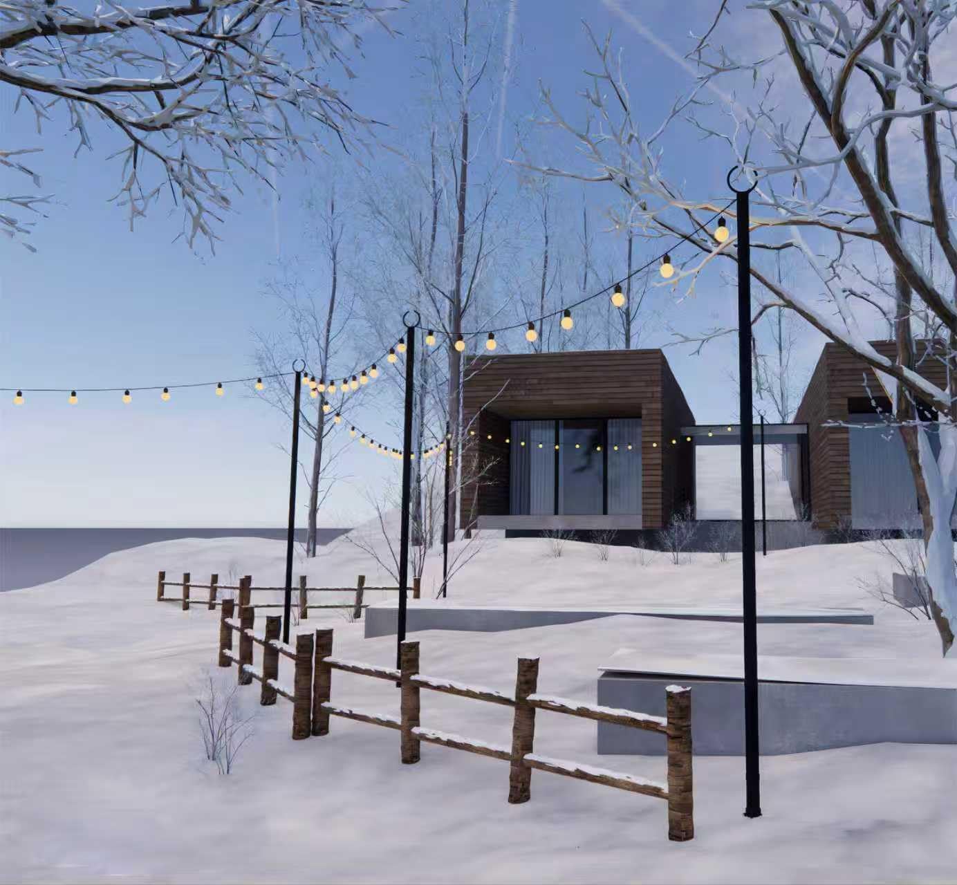 4 Pack String Light Poles, 10Ft Light Poles for Outside, Metal Poles with Fork,