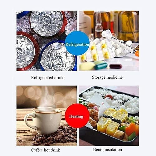 Miniatura 2 de Refrigerador portátil pequeño de 15 L/16 cuartos para auto de 12 V/24 V/110 V, refrigerador y caja calentadora, congelador de alimentos de viaje