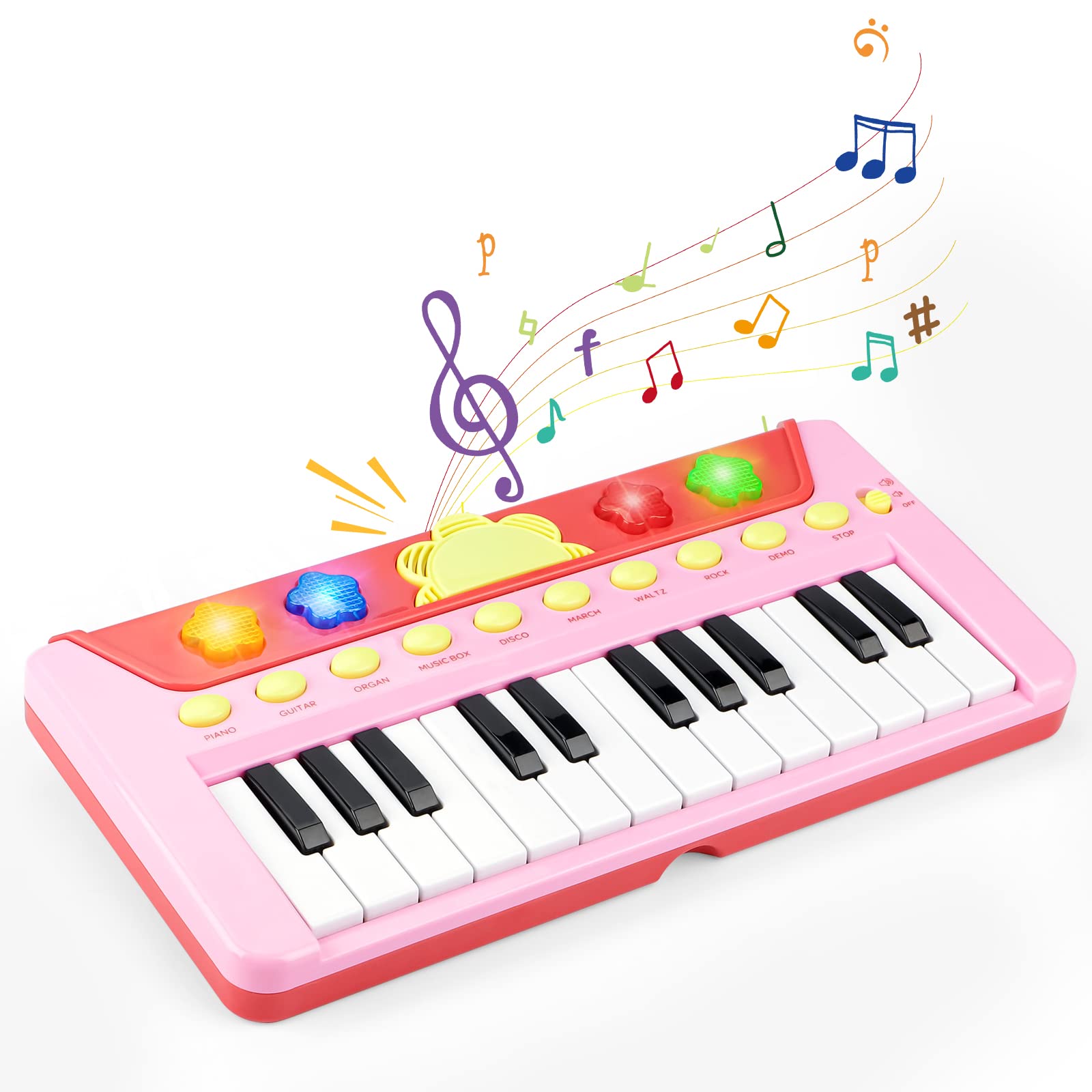 BAOLI24 Keys Piano Keyboard for Kids, Multifunctional Portable Electronic Piano Educational Musical Instrument Toys, Birthday Gifts for Beginner Children Toddler Boys Girls Age 3-5