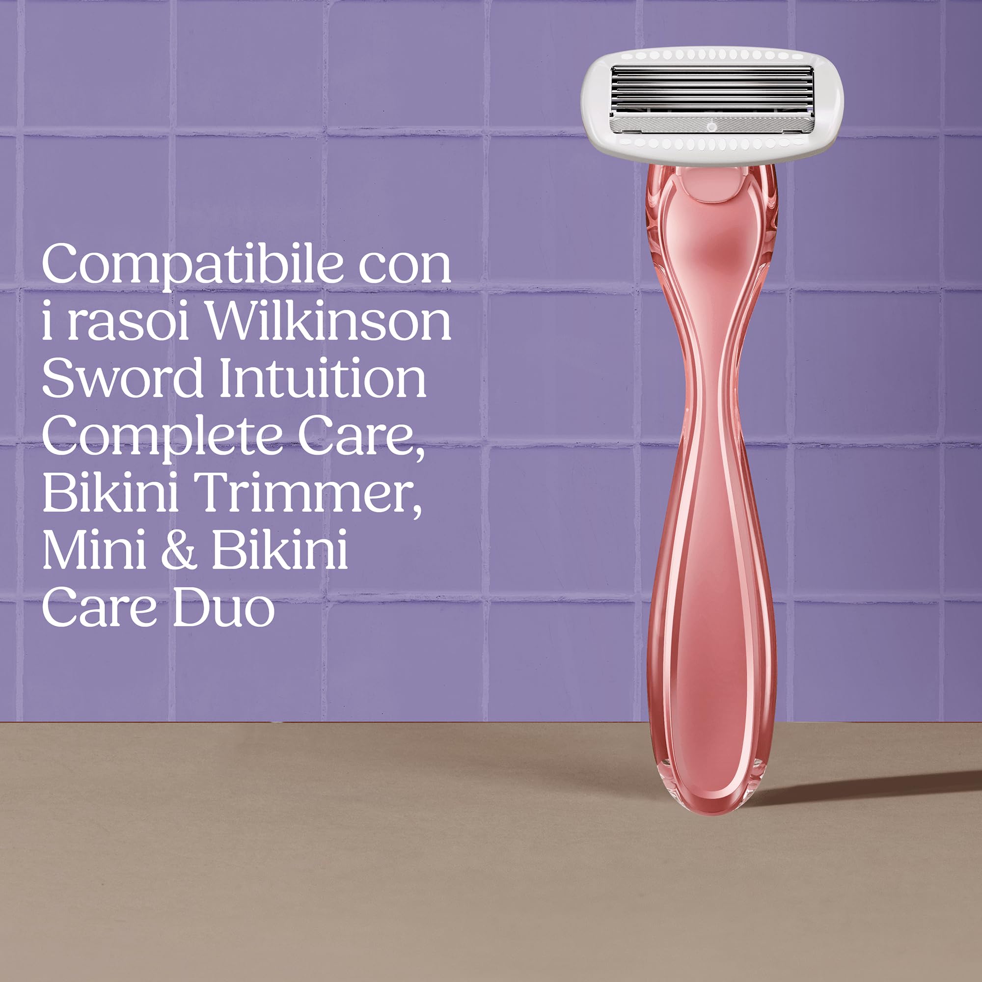 Wilkinson Sword Intuition Complete Care rasoi da donna, siero Hydra-Boost, confezione XL, 1 manico rasoio da donna + 6 ricariche