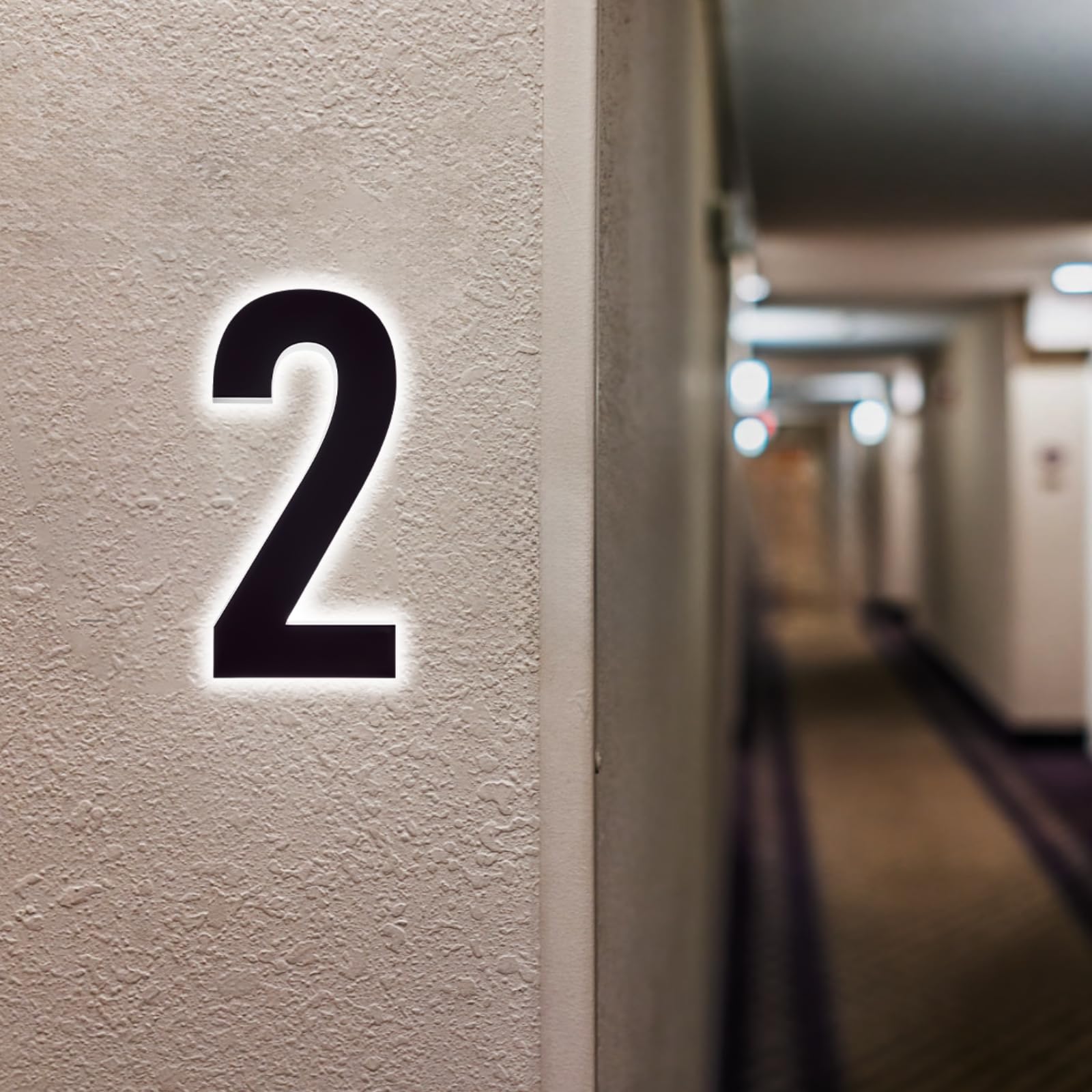 Podświetlana dioda LED z numerem domu, wyświetlacz adresowy do willi, hotelu, wodoszczelności IP44, łatwa instalacja, ciągłe oświetlenie przez ponad 26 godzin, wyraźna widoczność w nocy