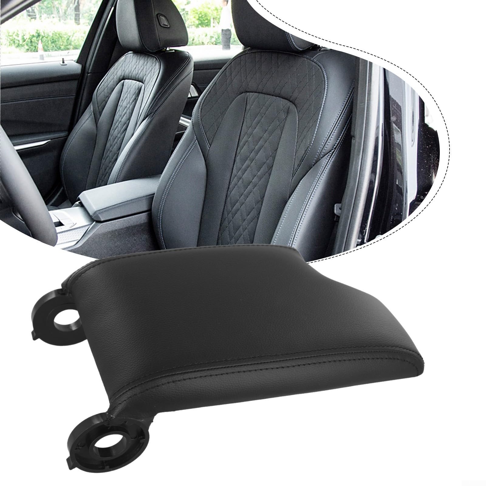 Bracciolo per console centrale con bracciolo in pelle composita per BMW E46 Serie 3 (1999-2004)