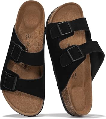 Project Cloud Heritage Men's Leather Sandals with Cork Footbed and Memory Foam Insole