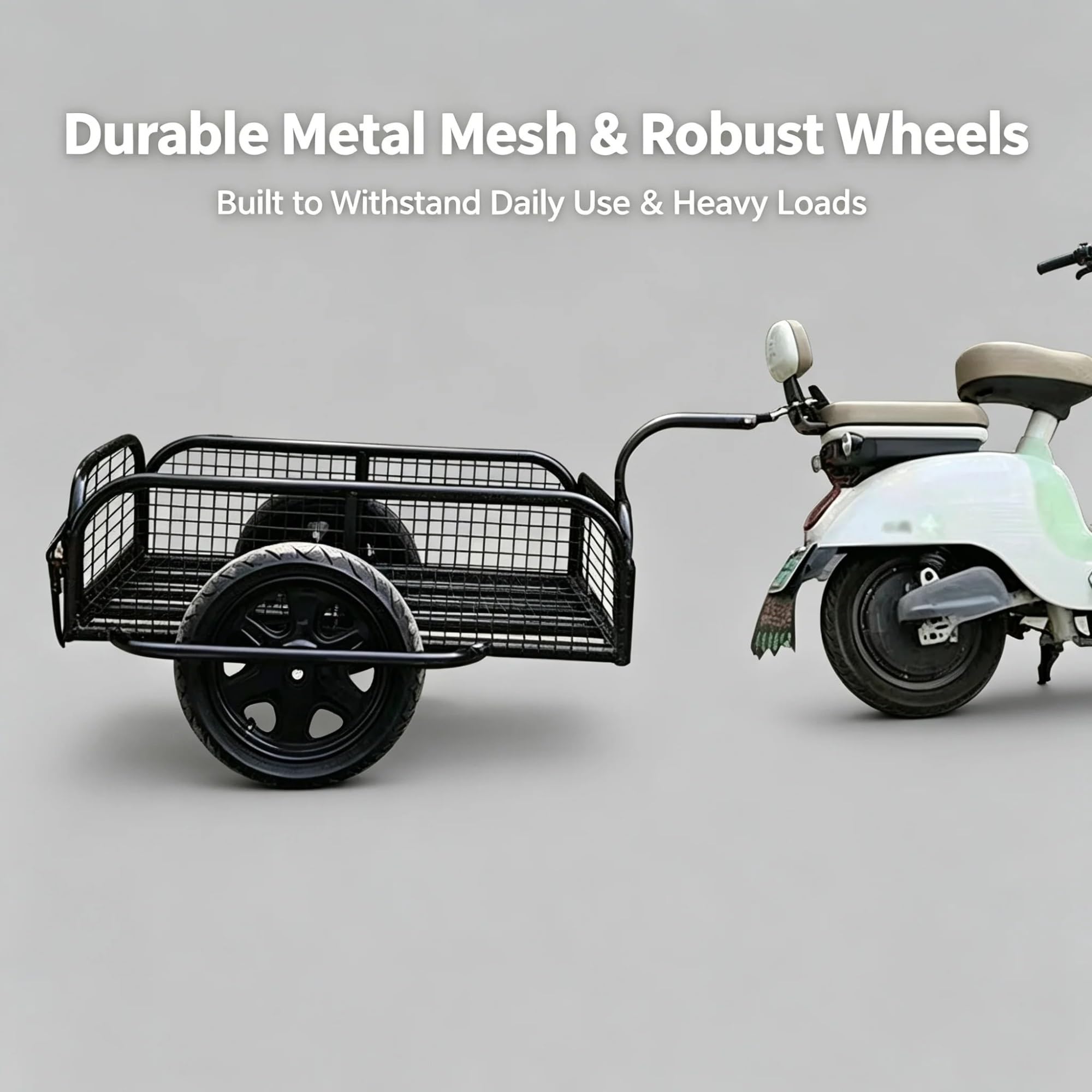 Remorque Cargo Monoroue pour Vélo Électrique, Panier Arrière Porte‑Charges pour Vélo