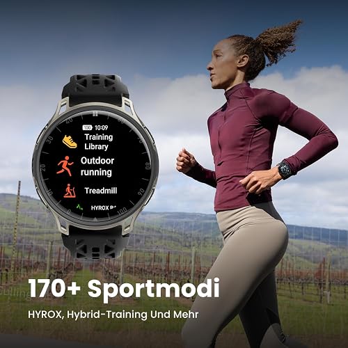 Amazfit Cheetah 2 Pro 48mm GPS Running Smartwatch, 1.32" AMOLED Display, Sapphire Glass, Ti Case, 32GB, 20 Days of Battery, 5 ATM, NFC, Flashlight, Offline Maps, 170+ Sports for Android & iPhone - 8