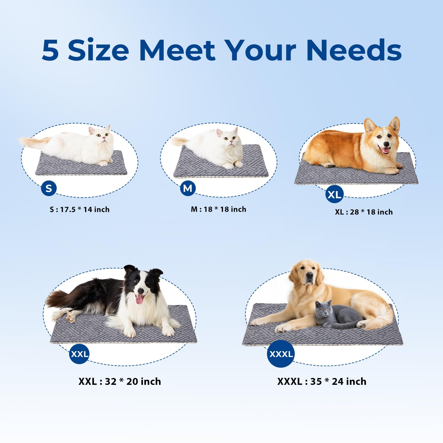 ZOMISIA Almohadilla térmica para perros de 28 x 18 pulgadas, 11 opciones de temperatura ajustable y 25 opciones de temporizador, cama térmica para perros interiores impermeable con cable resistente a