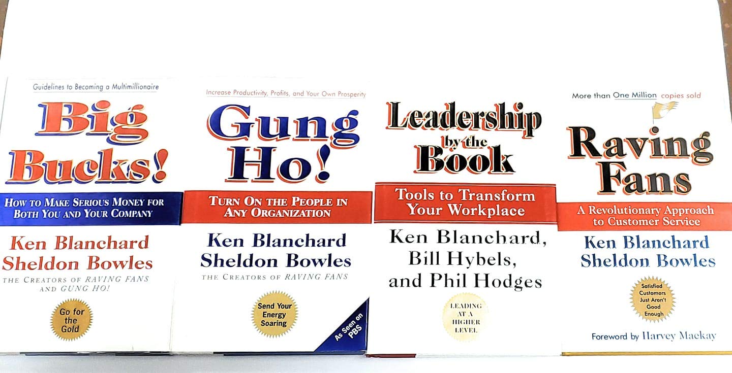 Set of 4 Ken Blanchard Books Big Bucks!, Gung Ho!, Leadership by the