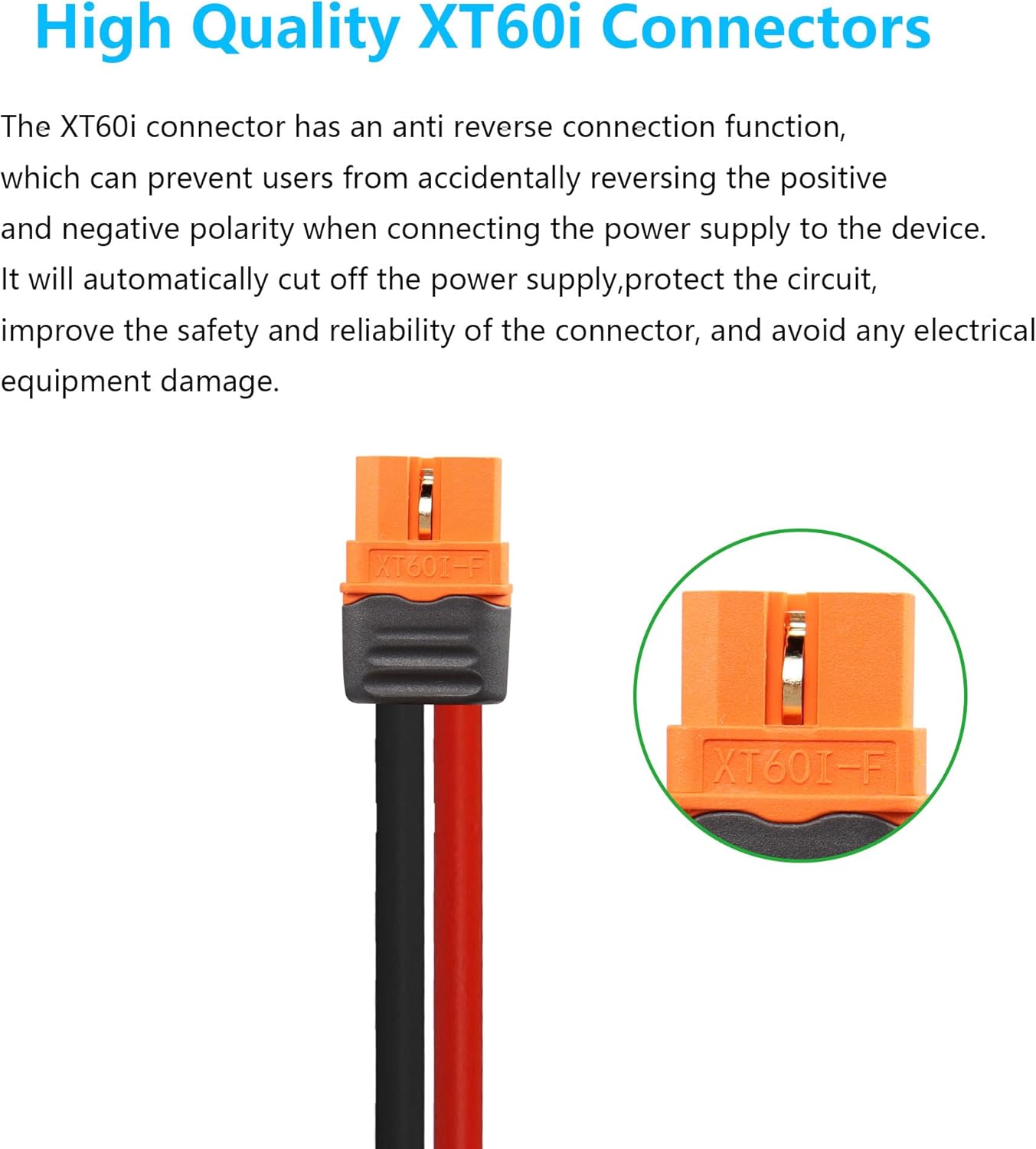 CERRXIAN 25ft/7.5m 12AWG Solar Panel Connector to XT60i Female Solar Panel Power Cable for Portable Power Station, RV, Lipo Battery