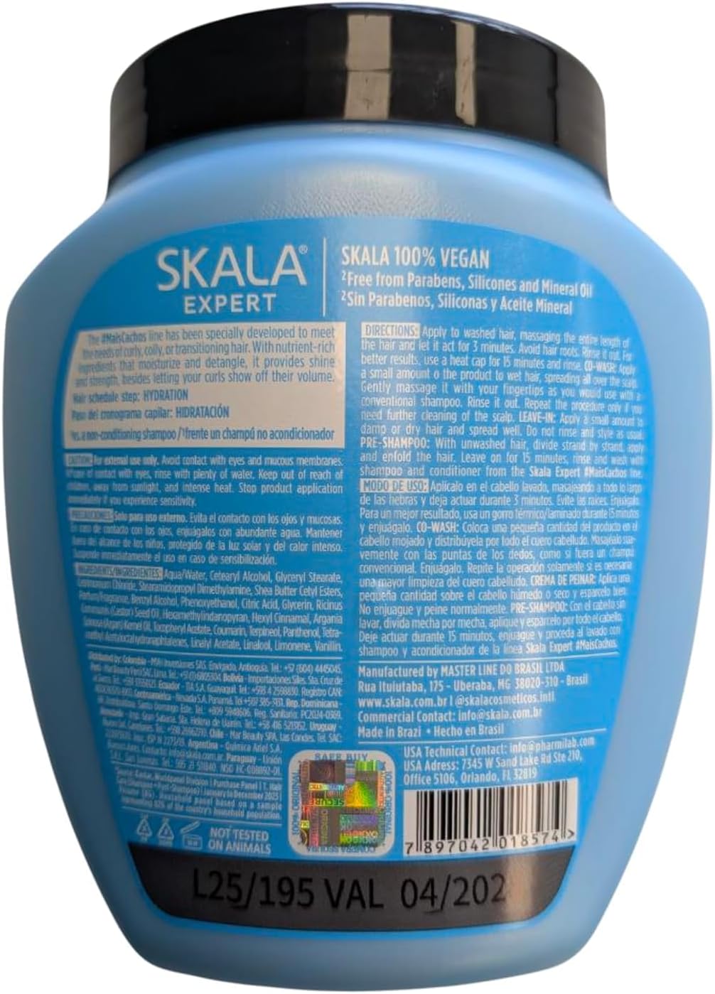 SKALA Mais Crespinhos 2 in 1 Creme Para Pentear/Creme Hidratante, Net.Wt 1000g