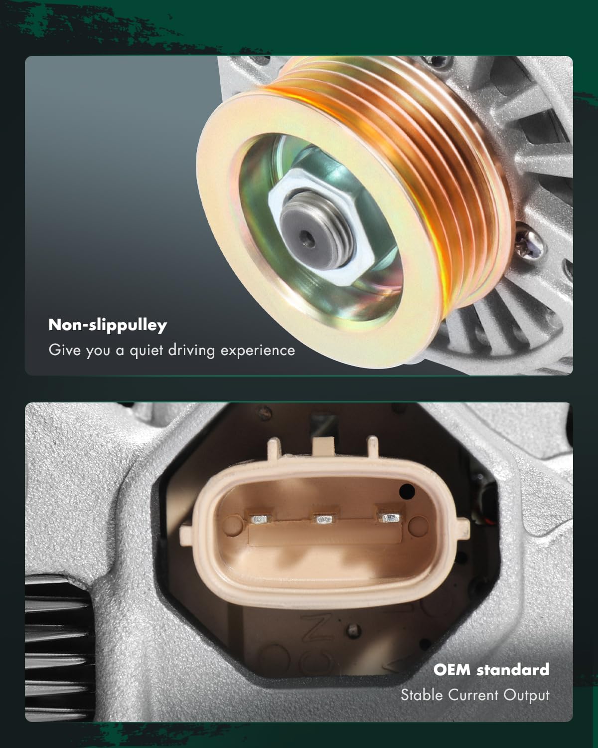 SCITOO Alternator Fits for Chevrolet for Tracker 2.0L 1999-2003,for Suzuki for Vitara 2.0L 1999-2003,12V 75 Amp CW 5-Groove Pulley, Replace OE 13781 AMT0106 A5TA4291 30020754 A5TA4291 31400-65D00