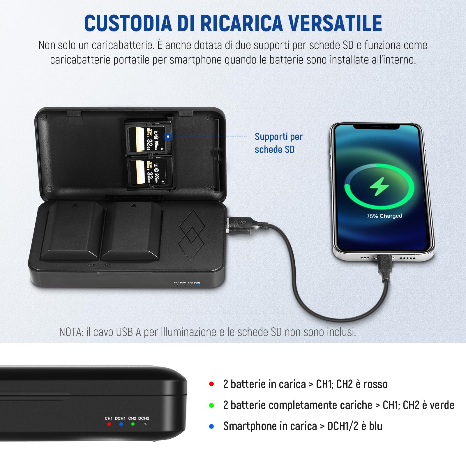 Set Batterie NEEWER NP-FZ100 2280mAh Per Sony - 2 Batterie + Caricabatterie USB, Compatibile Con A7, A9, FX3 - Foto 8