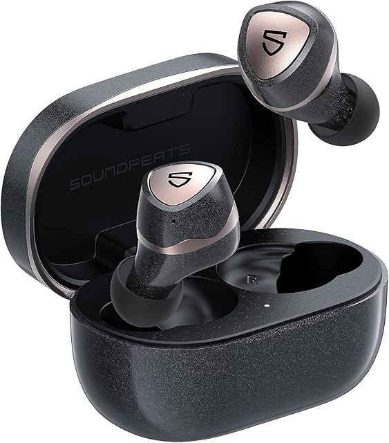 SoundPEATS Bluetooth5.2 Wireless Bluetooth Earphones, Sonic Pro APTX-Adaptive Bluetooth Headphones with Game Mode, Wireless Charging, TrueWireless Mirroring, cVc8.0 Noise Canceling, 35 hours