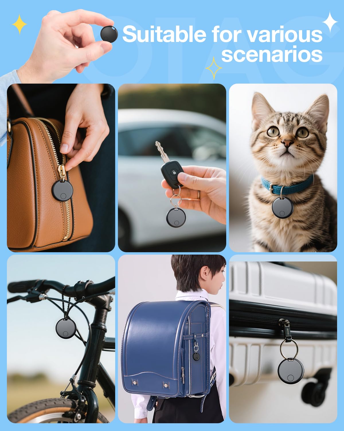 GPS Android Air Tracker Tags Device for Car and Vehicles,2 Year Battery Life & 2pcs Hidden Magnetic case,Trackers for Tracking Vehicle,2pcs GPS Tracker,No Monthly Fee for Android and iPhone — view 7