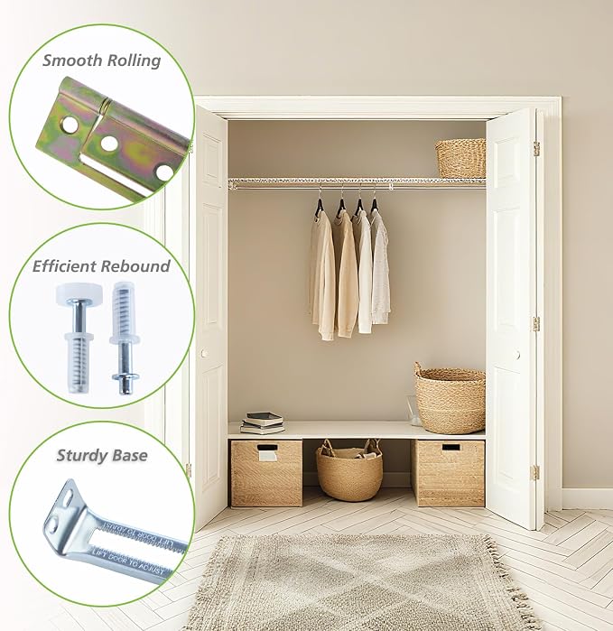 Kit de herrajes para puerta plegable de 36 pulgadas miniatura 6