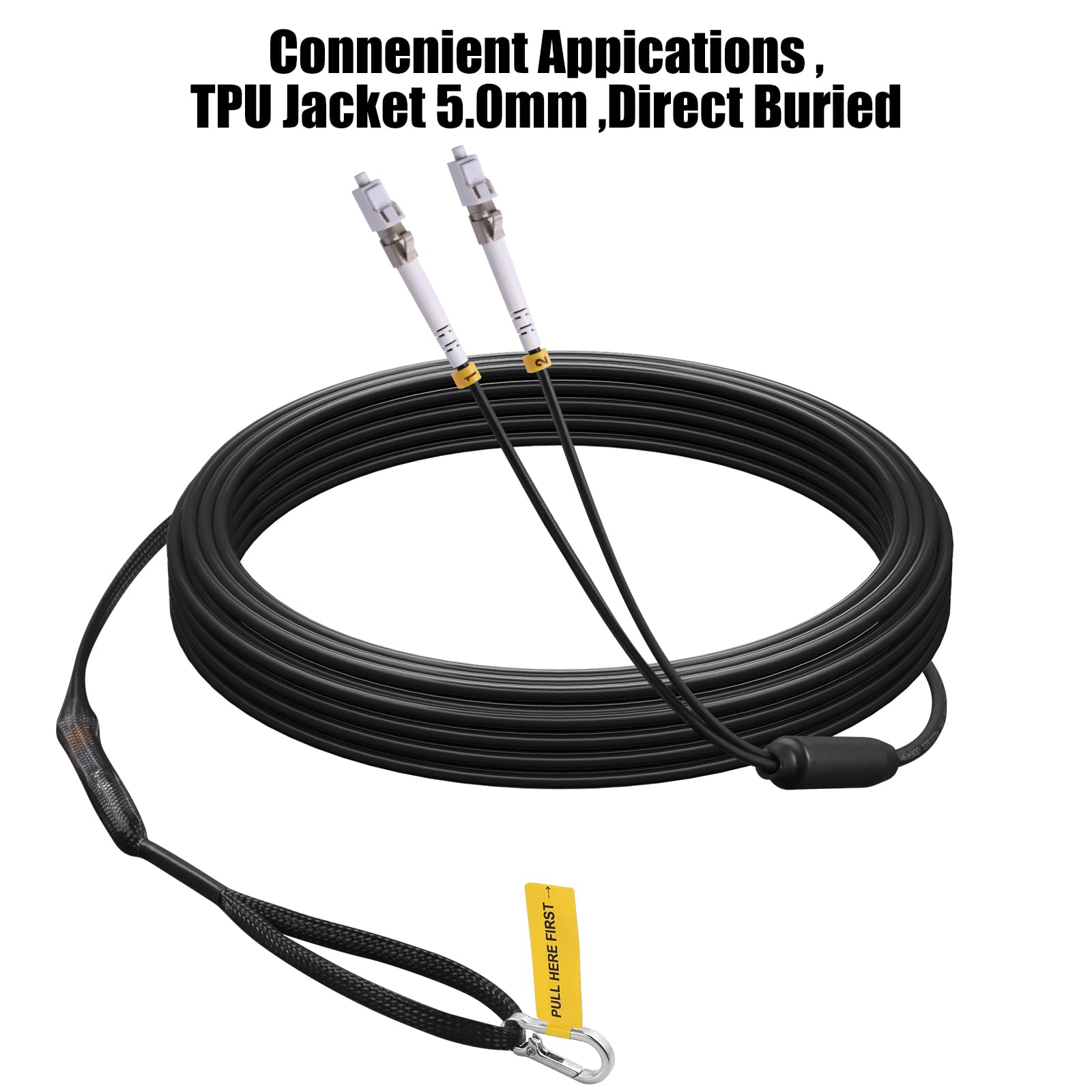 Snapklik.com : Fibergaga-50M(165ft) Outdoor Armored OM3 LC To LC Fiber ...