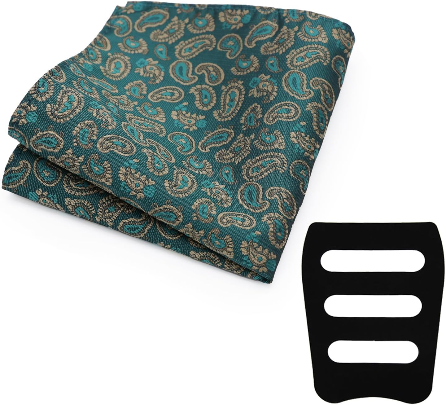 Paisley Pocket Squares for Men with Mens Handkerchiefs Holder