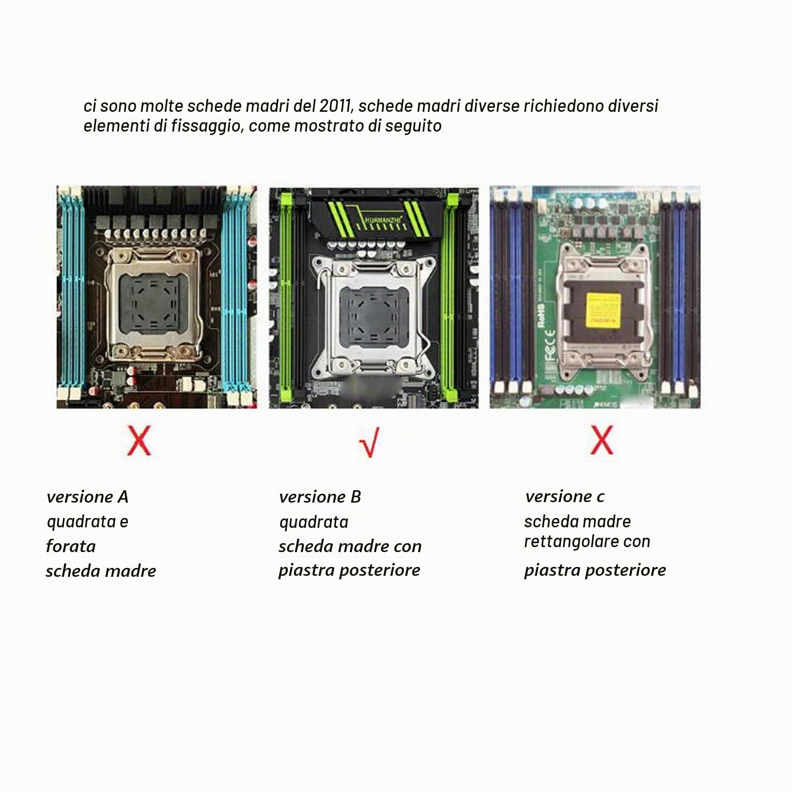 Dissipatore CPU LGA 2011 230w TDP 3pin 12VDC 2000RPM Cuscinetto Idraulico Dispositivo di Raffreddamento CPU con Ventola da 90mm per Scheda Madre con Piastra Posteriore