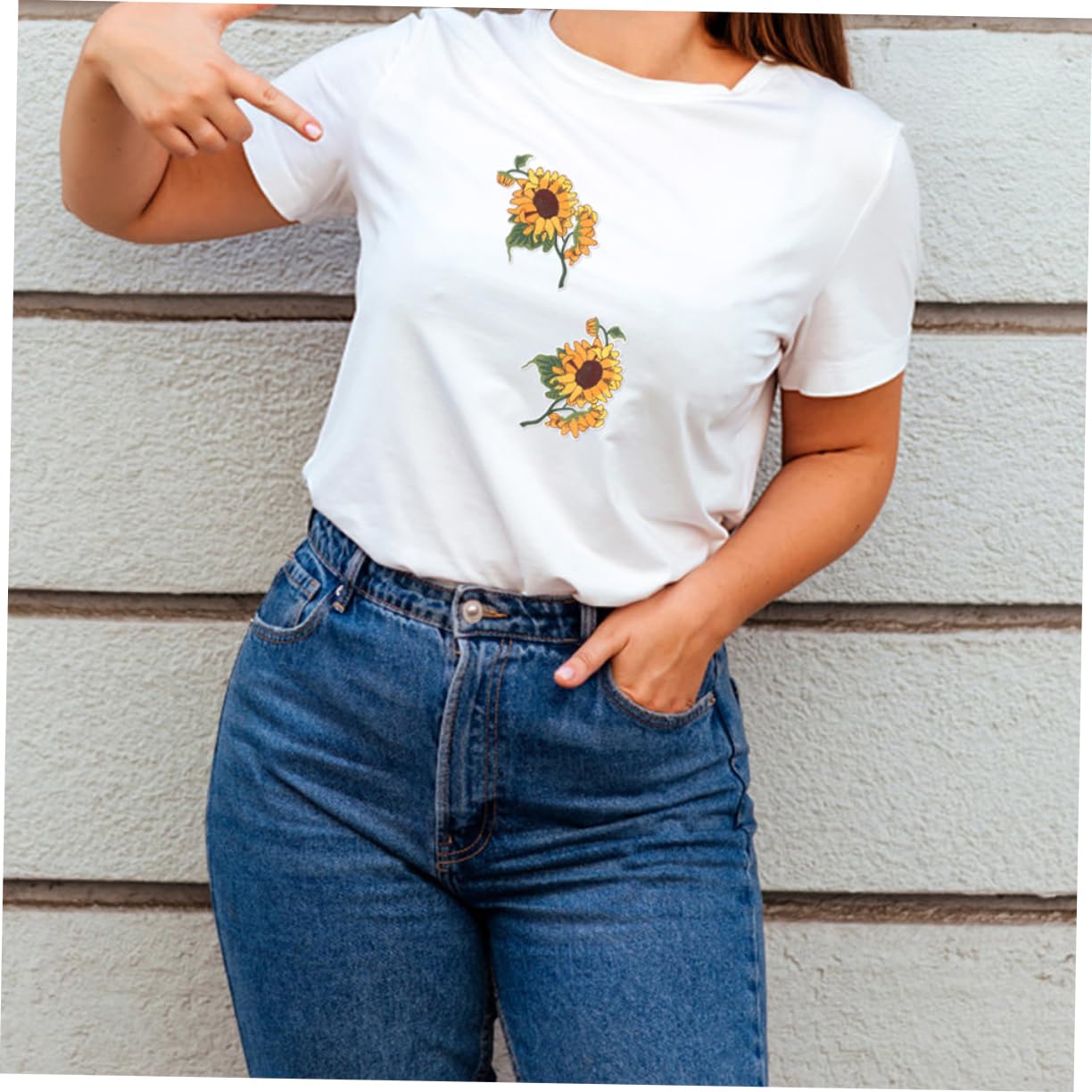 HOMSFOU 4 Set Toppe Termoadesive Forma Per Abbigliamento Patches Ricamate Per Riparare E Vestiti E Jeans Adatte Per Decorazioni E Riparazioni Abbigliamento 6 Pezzi*4