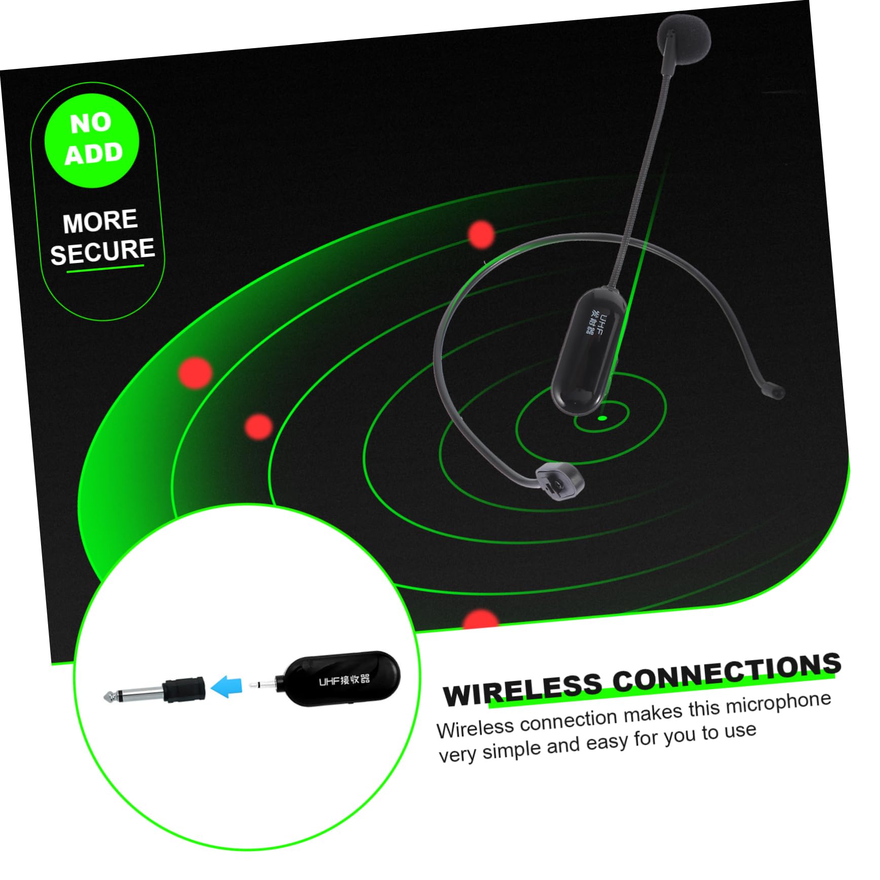Microfono Wireless Piccolo Microfono Wireless Durevole Comodo Per Insegnante e Guida Turistica