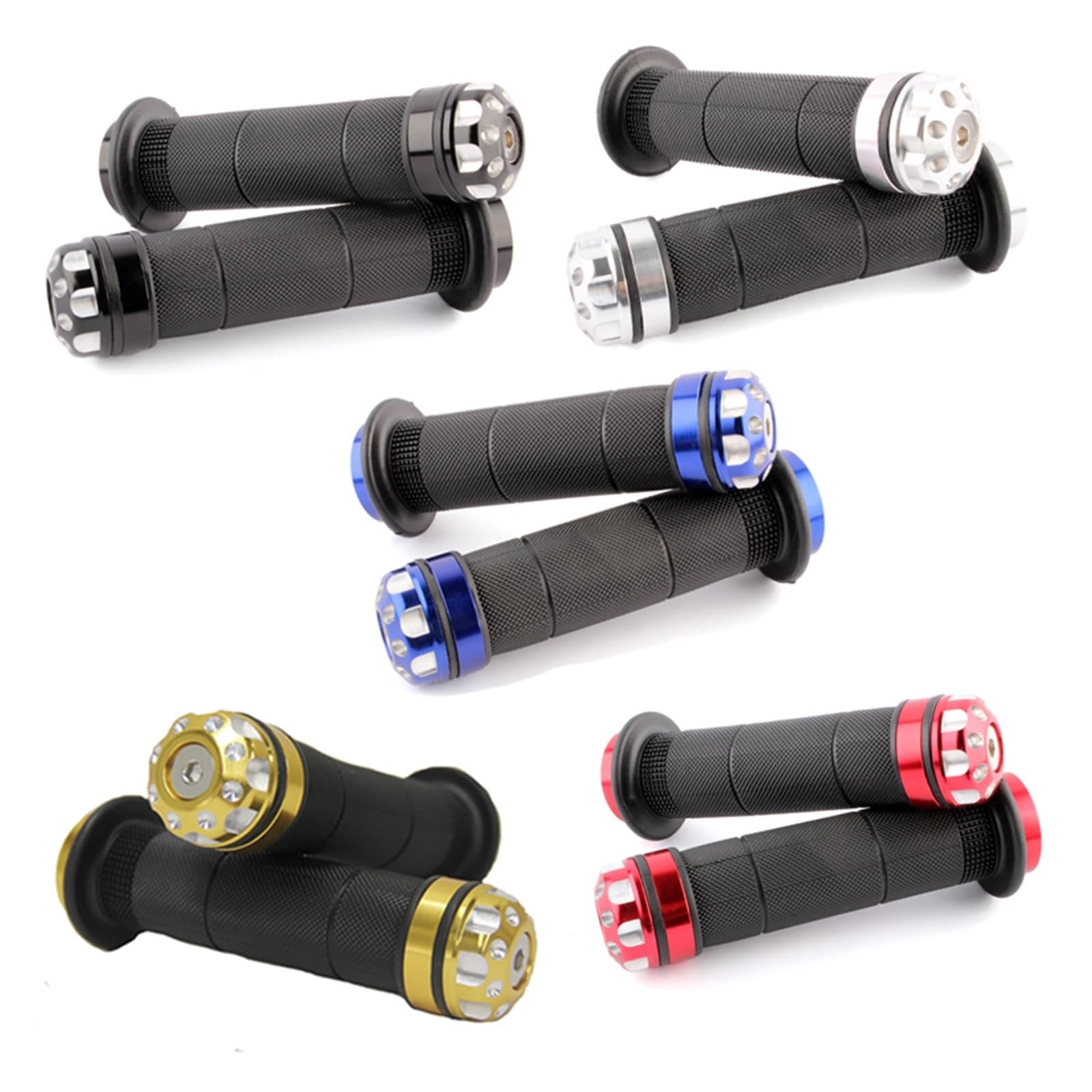 Motorradgriff 13 Mm 7/8 Zoll Motorrad Dirt Bike Gummigriff Grip Pedal Biker Scooter Lenkergriffe Modifizierter Allzweck