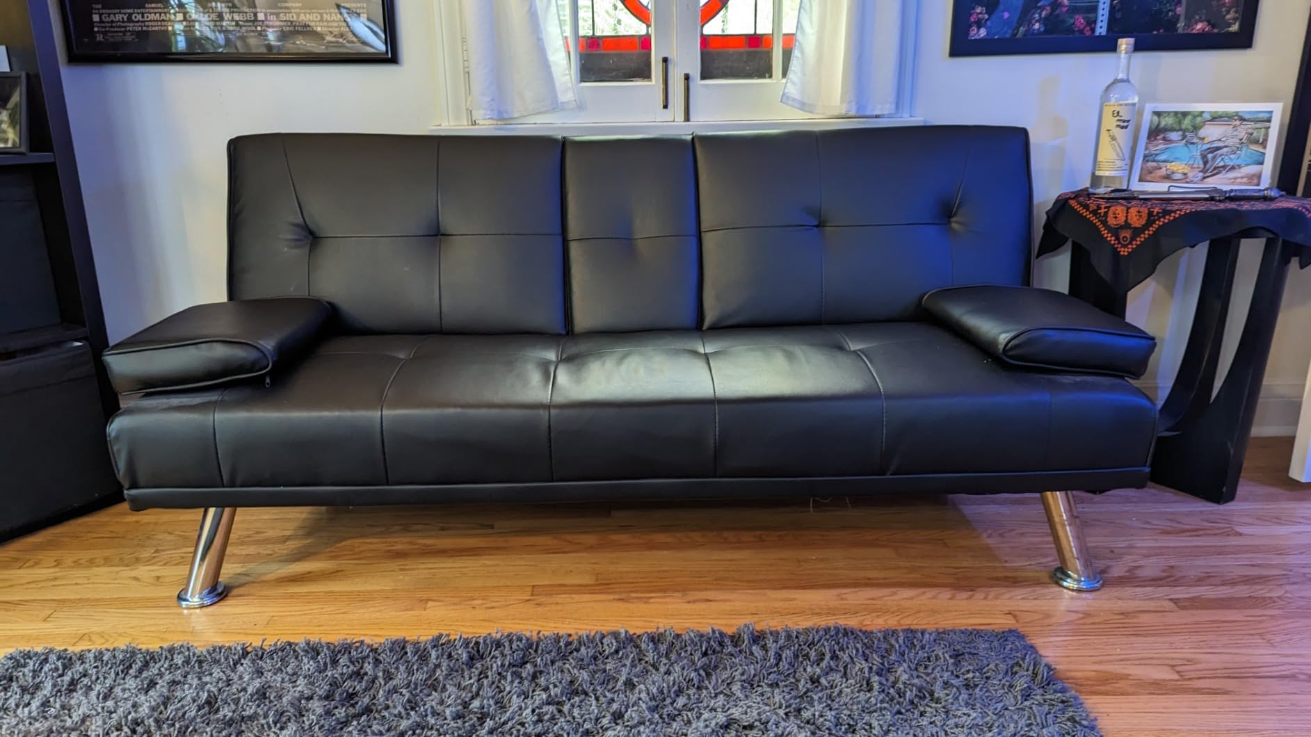 24/mo Finance Best Choice Products Faux Leather Upholstered Modern