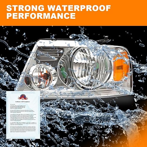 Miniatura 4 de G-PLUS Conjunto de faros, compatible con Ford F150 2004-2008Lincoln Mark LT 2004-2008 (no compatible con modelos de camas HeritageFlareside 2004),