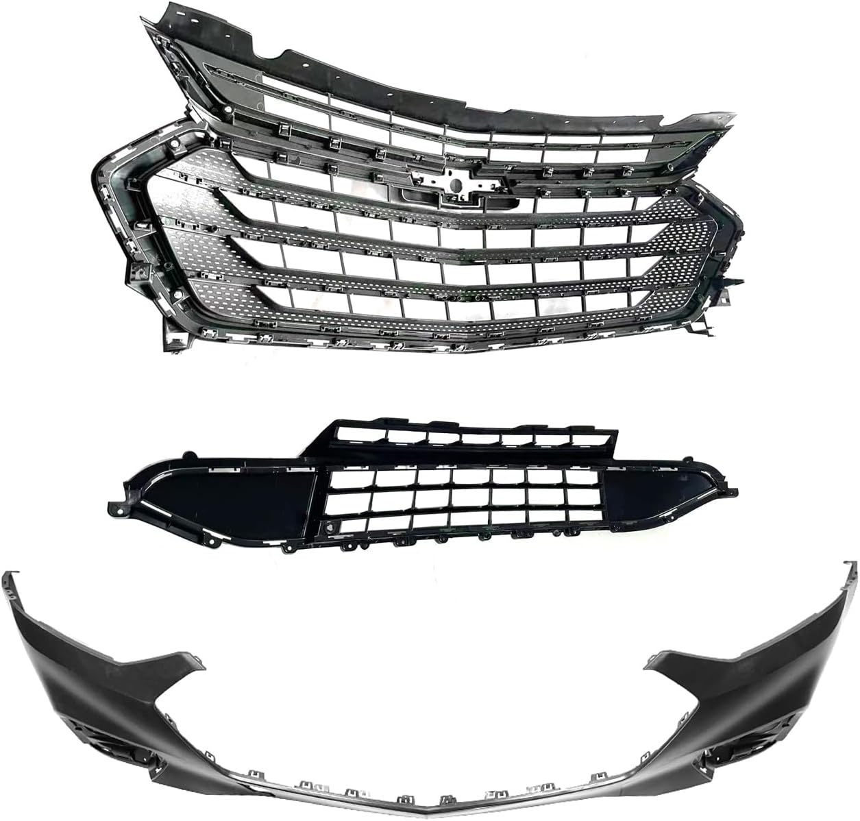 Traverse Front Bumper Cover Kit Compatible with 2018 2019 2020 2021 Chevy Traverse High Country,LS,L,LT,Premier,RS,True North Sport Utility 4-Door,W/Upper and Lower Grilles & fog lights - Image 5