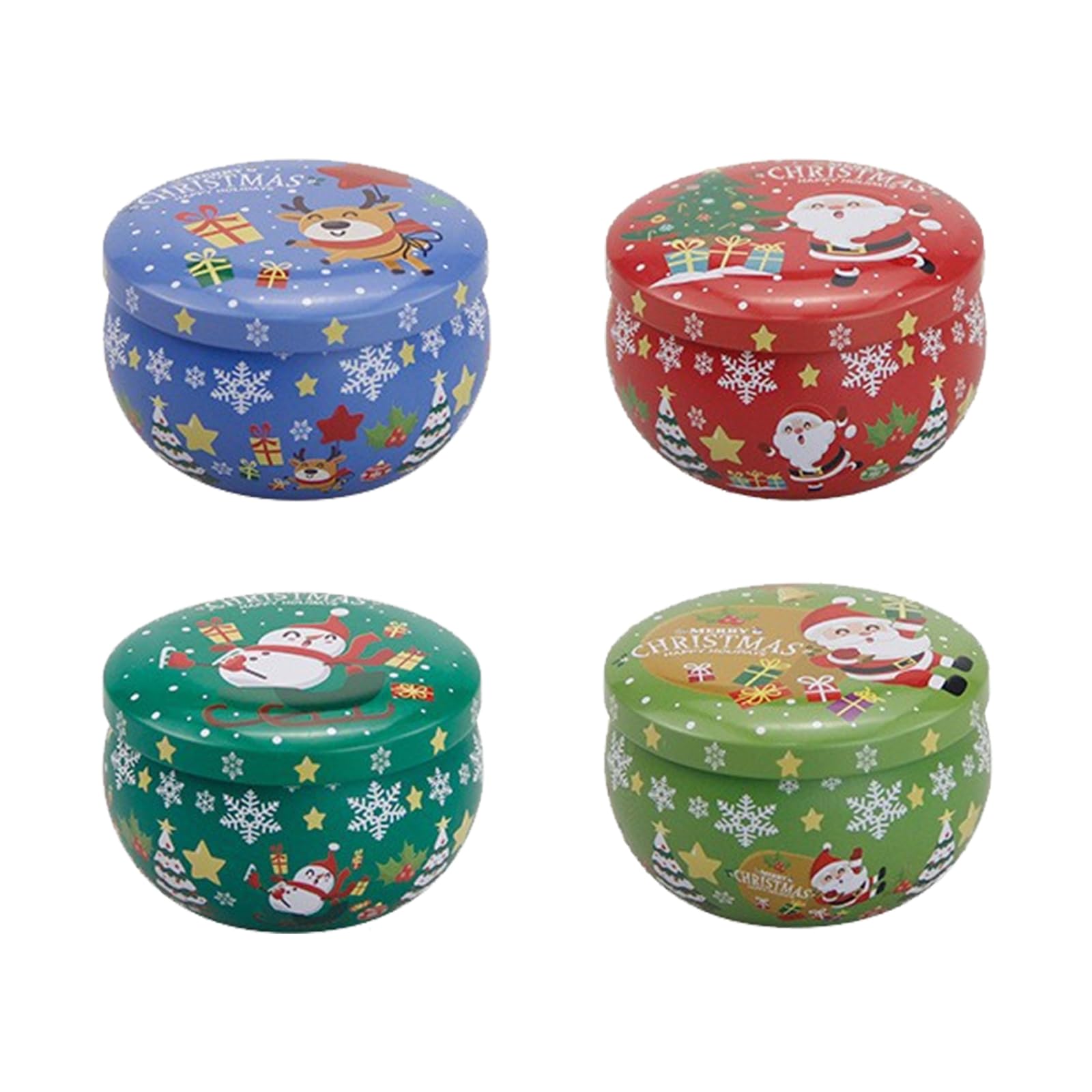 carotoe Set Long Burning 8Hrs Scented Soys Waxes Aromatherapies for Christmas Party Decorations Soys Waxes Christmas Tree Decoration