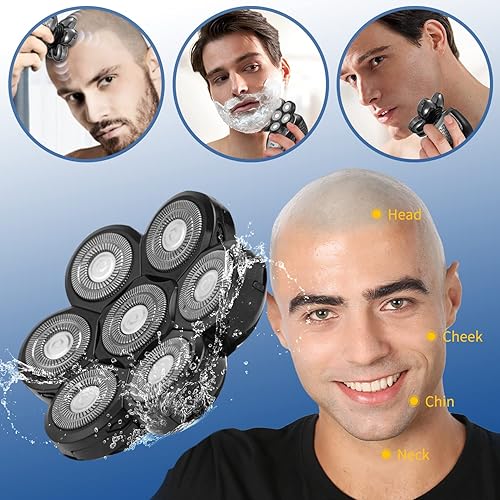 Miniatura 6 de Cabezal de repuesto para afeitadora eléctrica 7D para hombre, cabezal de afeitado eléctrico Freedom, cuchillas para afeitadoras calvas húmedas y