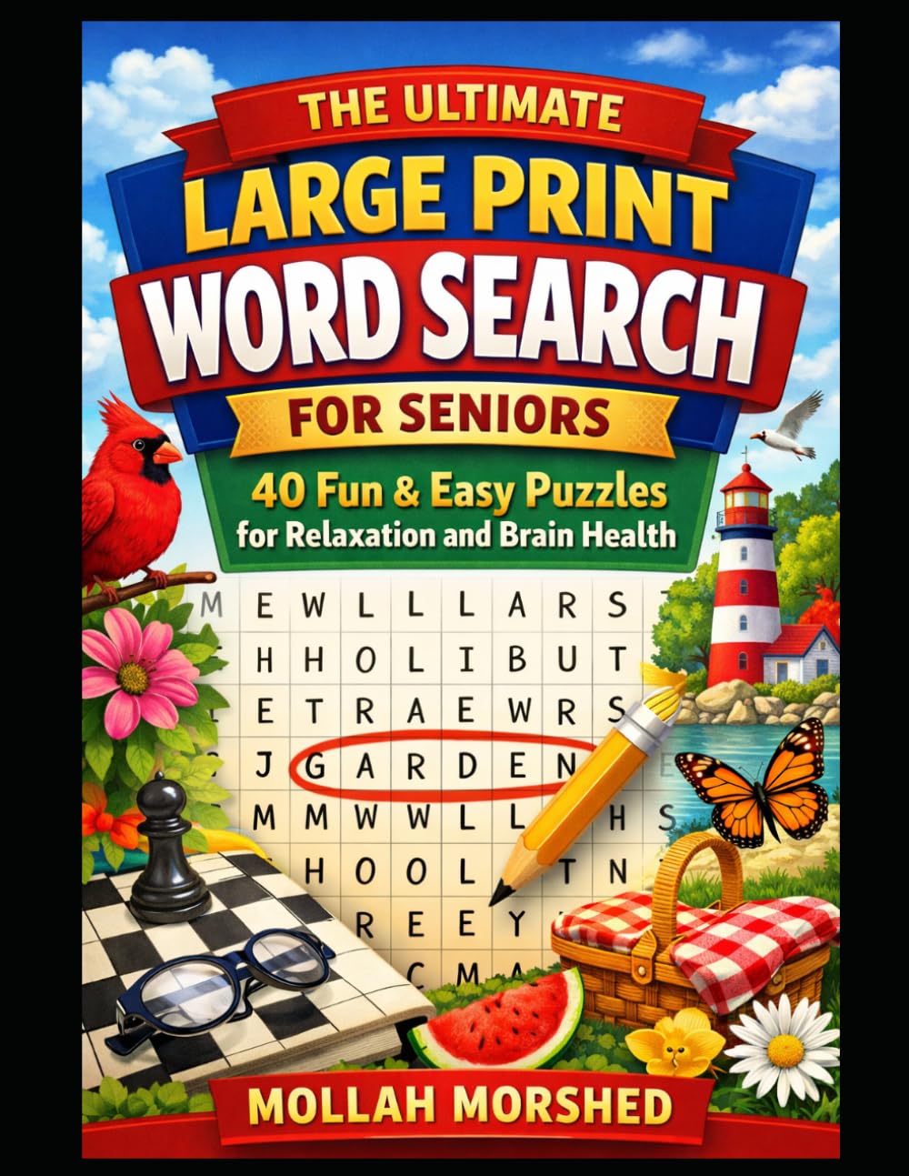 The Ultimate Large Print Word Search for Seniors: 40 Fun & Easy Puzzles for Relaxation and Brain Health