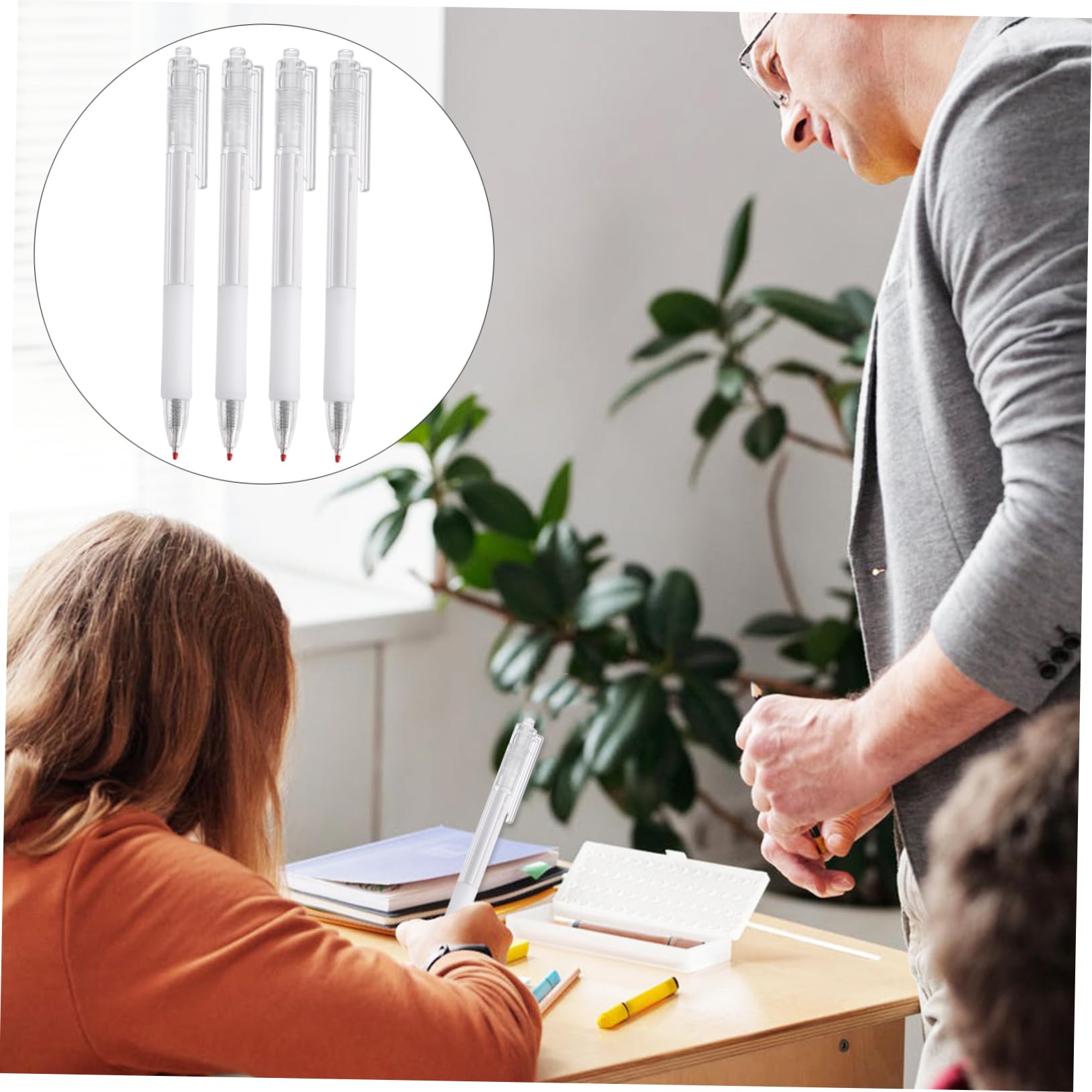 Housoutil 3 Series Bolígrafos De Gel Retráctiles Con Cuerpo Transparente De Unidades Oficina Y Escuela Escritura 12 Piezas X 3