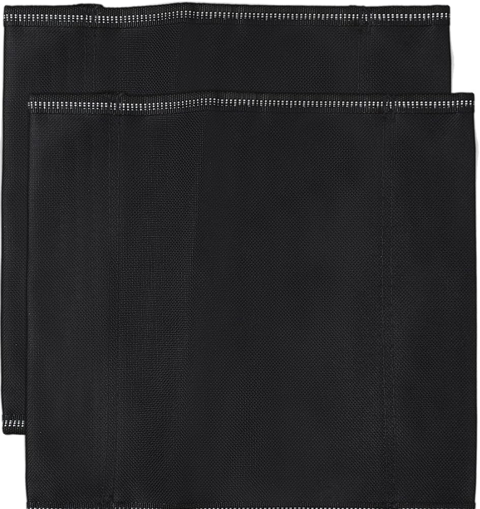 GORGECRAFT 2Pcs Tall Camping Stool Cover Leisure Stool Fabric Cloth 233x247mm Portable Camp Chair Covers Black Foldable Lightweight Fishing Cushion for Hiking Gardening and Beach